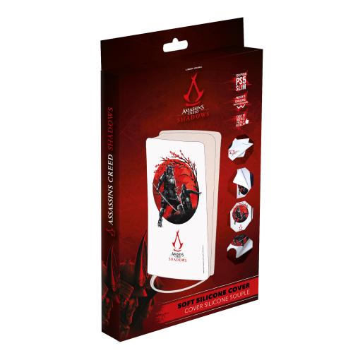 image Cover Silicone Souple - PS5 Slim - Assassin's Creed Shadows (Red)